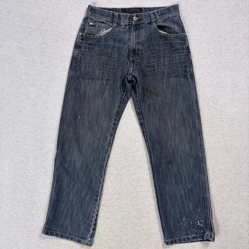 Vintage Southpole Y2K Grunge Dark Wash Denim Jeans Size 32x32